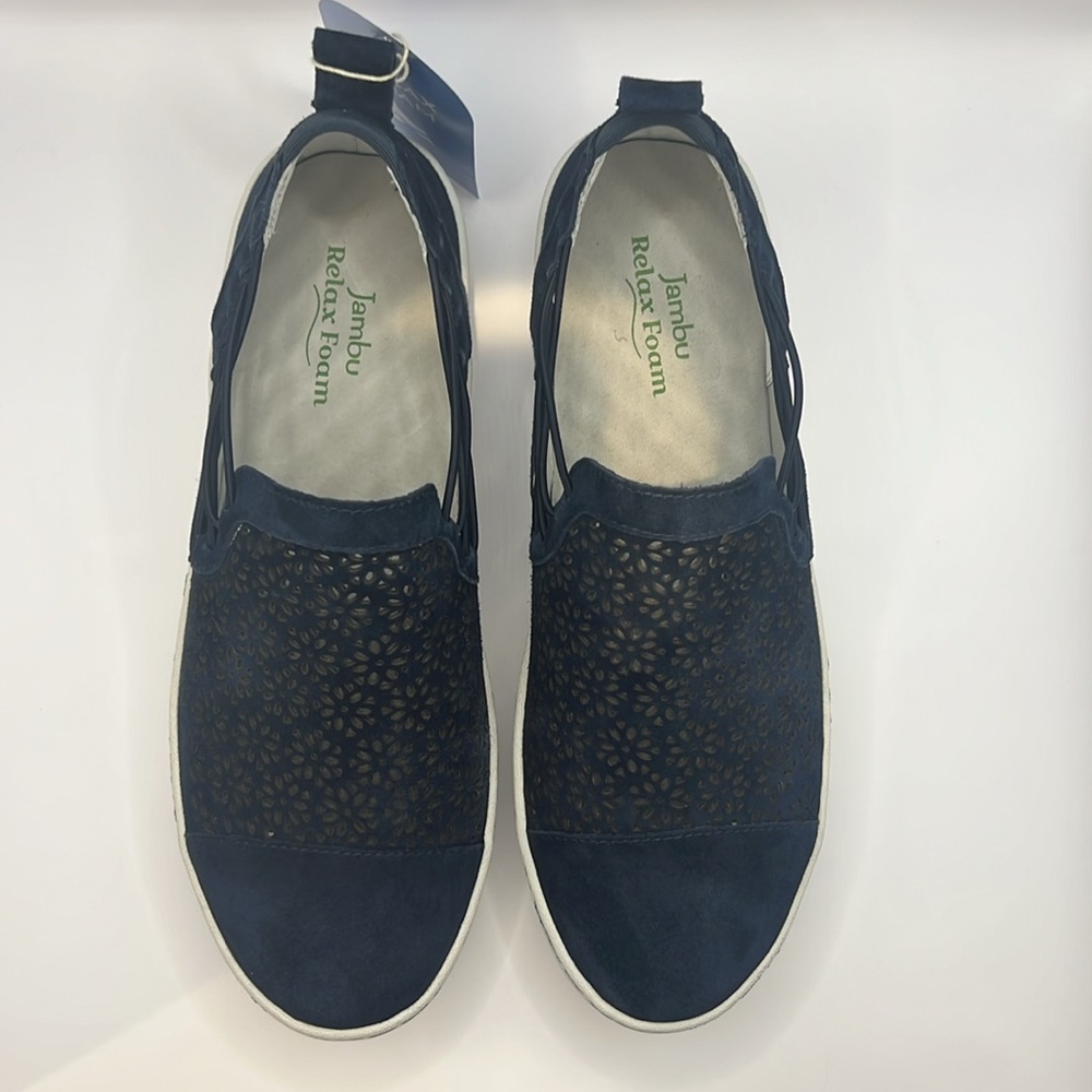 Jambu Shoes | Jambu  Erin Suede Casual Step - ln Sneaker Blue - Picture 6 of 11